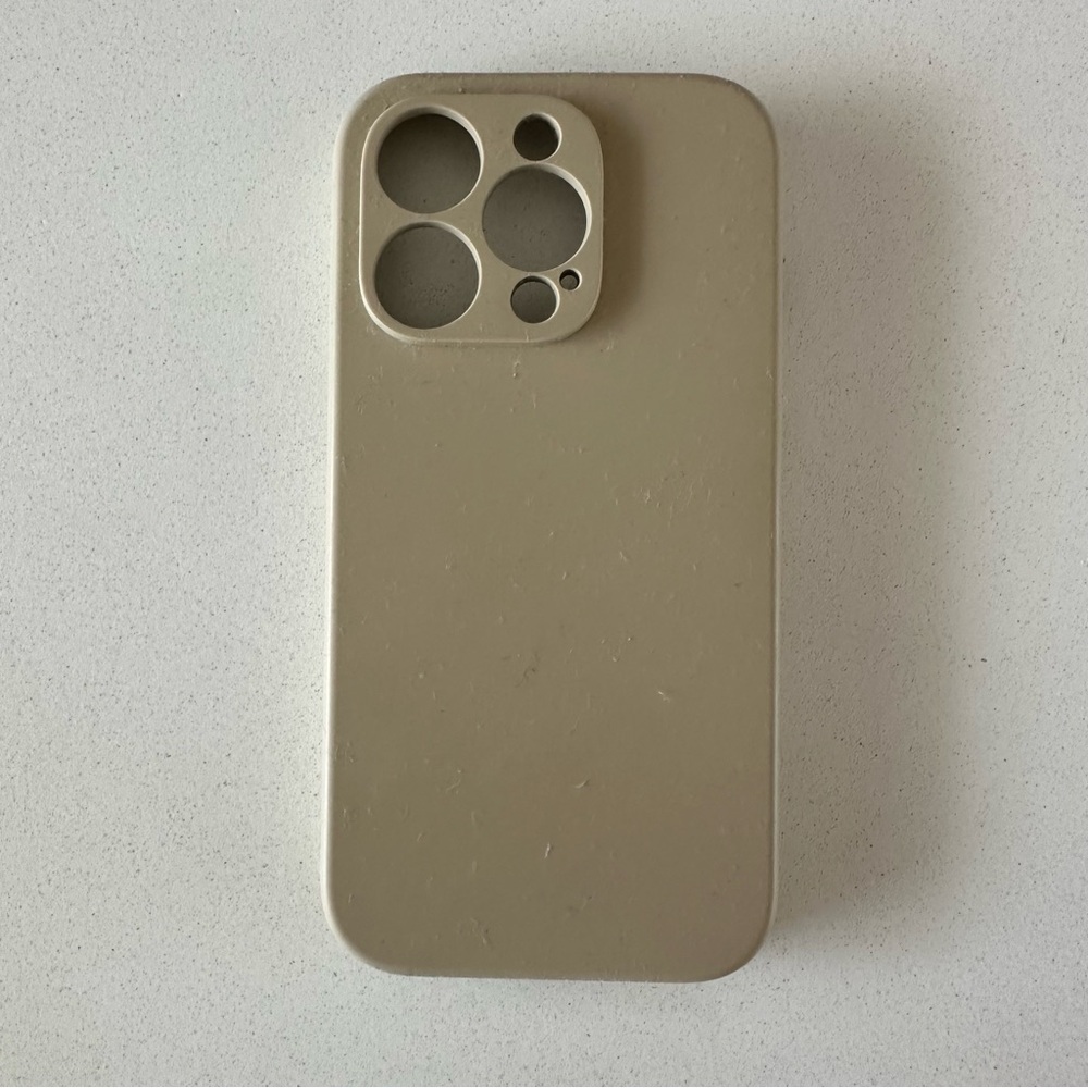Beige silicone iPhone 14 pro case